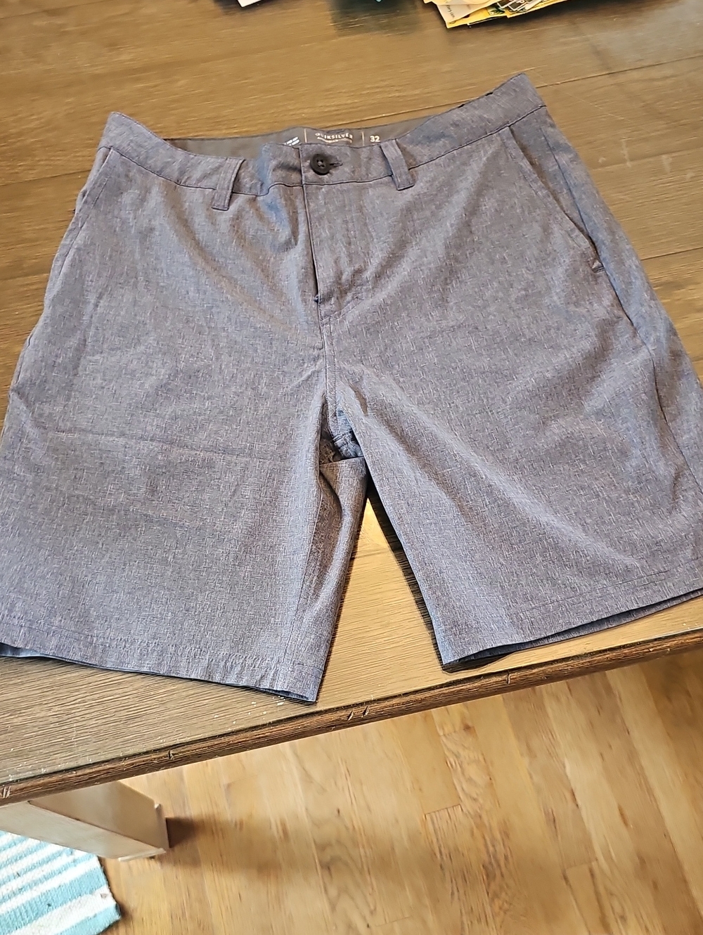 Quiksilver Men's Heathered Blue Gray Hybrid Shorts